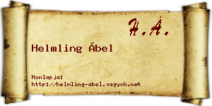 Helmling Ábel névjegykártya